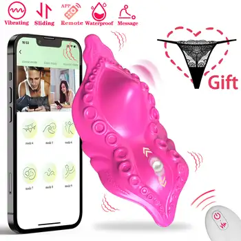 Приложението за дистанционно управление на Секс играчки за жени, Bluetooth, Носимые Вибриращи бикини, Стимулатор на клитора, играчка за възрастни