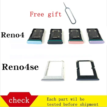 За OPPO Reno4 Reno4SE PDNM00 Тава за SIM-карти Слот за притежателя на сим-карта и адаптер притежателя на тавата за карти Micro SD с безплатен Пин-ключът извличане