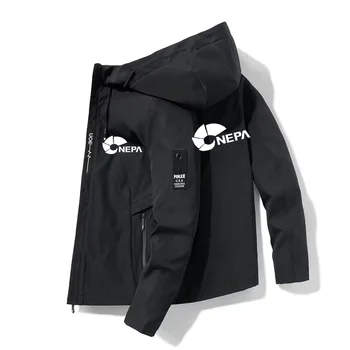 NEPA-Нова яке за къмпинг в дивата природа, за планински приключения, за мъже, за отдих, за пътуване, Леко палто, Пролетно-есенна ветровка с качулка за туризъм