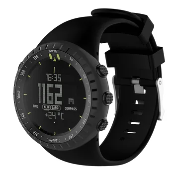 Преносимото силикон каишка за часовник Suunto Core All Black Спортни часовници черен