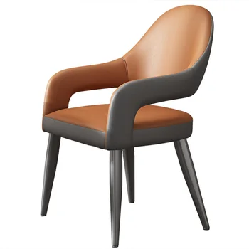 Дизайнерски Модерни Трапезни Столове, Европейски Трапезни Столове от водоустойчива кожа, Ергономична Кухненски мебели Muebles Para El Hogar