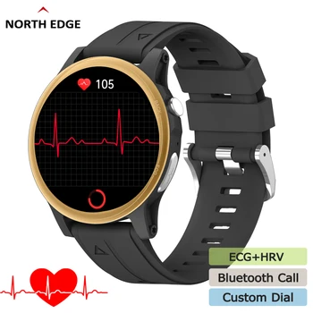 NORTH EDGE, новите смарт часовници ECG, Bluetooth-предизвикателство, Мъжки Smart-часовници, Спортни часовници, кръвното налягане, сърдечната Честота, IP67, водоустойчива