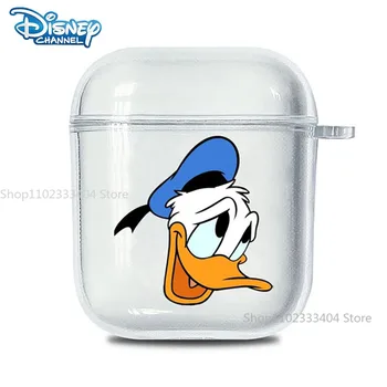 Калъф за слушалки Disney Mickey Minnie Goofy Donald Duck за Apple AirPods 3 2 1 AirPods Pro, Прозрачен Защитен Калъф За слушалки