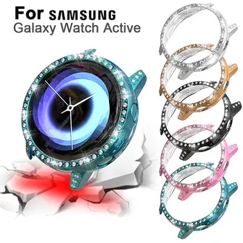Защитен калъф за часа Bling, броня, обвивка, Кристални диаманти, рамка за Samsung Galaxy Watch Active SM-R500