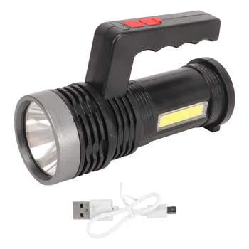 Преносим led фенерче USB Акумулаторна външен прожектор от алуминиева сплав удароустойчив IPX4 Водоустойчив противоскользящий за аварийни ситуации