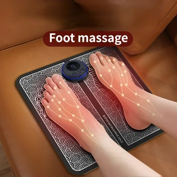 Масажор за крака USB, стимулиране на мускулите, подобрява кръвообращението, EMS, Масажор за крака, за облекчаване на болки, Електрически Масажен стол, мат