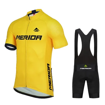 Комплекти от джърси за колоезденето Merida, мъжка Велосипедна дрехи, Летен планински костюм с къс ръкав, Велосипедна облекло Ropa Ciclismo Hombre
