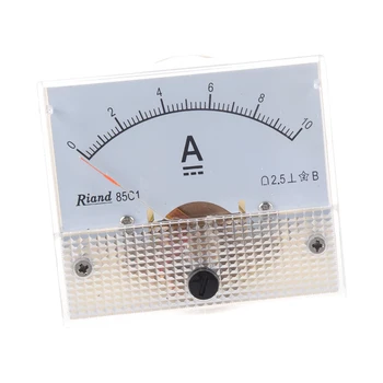 Правоъгълна аналогов панел амперметра 85C1 DC 0-10A