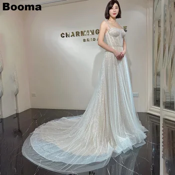 Сватбени рокли Booma A Line с Gilding, Шаферски рокли с тънки спагети презрамки, дамски официални Сватбени рокли с дължина до пода 2023