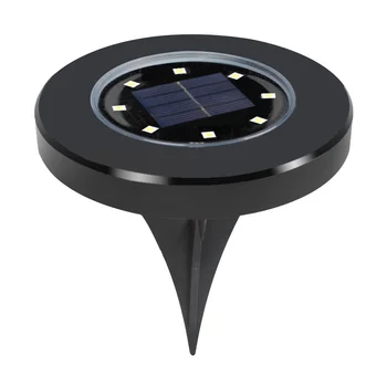 Нова слънчева черна заглубленная лампа 8LED, градинска водоустойчив градинска лампа за ландшафта на тревата