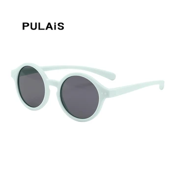 Детски слънчеви очила PULAIS, поляризирани очила с защита от uv, Модерни кръгли дамски маркови дизайнерски слънчеви очила за момчета и момичета
