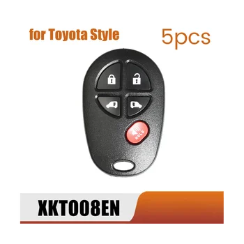 Xhorse XKTO08EN Универсална кабелна дистанционно ключодържател 5 бутона за Toyota Style за VVDI Key Tool 5 бр./лот