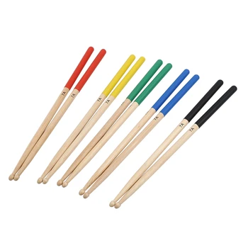 5 двойки/компл. барабанни пръчки от клен 7A за деца, подходящи за всички барабанам, аксесоари за барабани цветни