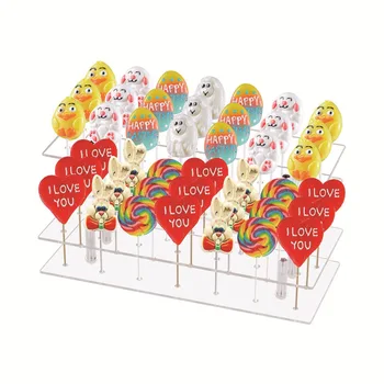 Багажник за изложбата на стоки 21 Конг Yak Lollipop Прозрачна полк за украса на храна, стойка за шоколадови бонбони на сватба, рожден Ден