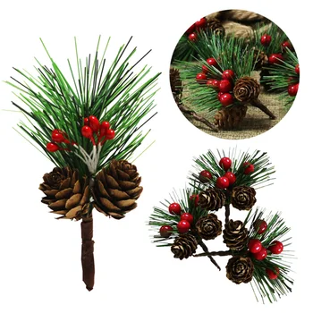 Имитация на борови игли Мини Висящи Аксесоари за украса на Коледната елха Ръчно изработени Изискан изработка