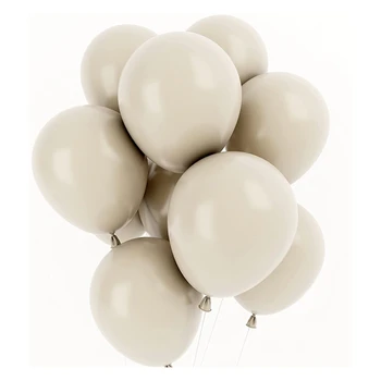 Балони с Бял Пясък 12 См 100 Бр, Балони за Парти в Чест на рождения Ден на Детето, Украса Балони