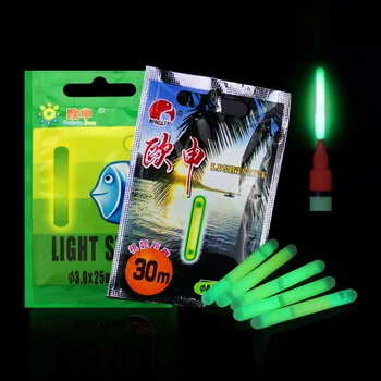 WATERBOY 5 бр./опаковане. Риболовни светещи пръчки 3 * 25 мм за нощен риболов Луминесцентна светлинна пръчка Поплавочная прът Осветява видимост на 30 метра