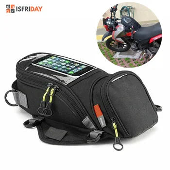 Водоустойчива чанта за маслото на резервоара, чанта за мазутного на резервоара, магнитна седельная чанта за мотоциклет, чанта на едно рамо, Мотоциклети раница, 6 литра