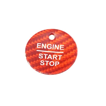 Стикер върху бутона стартиране на устройството за запалване на автомобила за Ford Everest Mondeo Ecoboost Escort F150 Explorer Focus Edge (червен)