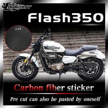 За QJMOTOR Flash 350 етикети 6D защитни декоративни стикери от въглеродни влакна, устойчиви на надраскване и водоустойчиви аксесоари