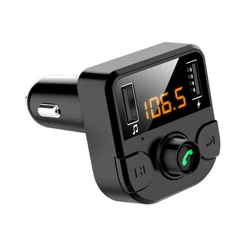 Зарядно за кола с два USB устройства с Bluetooth 5 0, led екран, Шумоподавляющий MP3 плейър, комплект за кола 