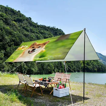 Симпатичен домашен любимец Shiba-Ин, устойчиви на uv и водоустойчив навес от слънцето, лесно преносима сгъваема палатка за плаж, пикник, на музикален фестивал
