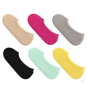 M5TC нескользящие чорапи с дълбоко деколте, чехли, модни фини мрежести обикновена чорапи-лодка в глезените