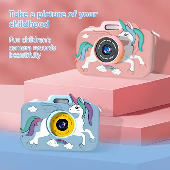 Детска Цифрова камера с двойна камера HD 1080P Камера Играчка Мини-камера, Цветен дисплей Детски подарък За Рожден Ден, Детски играчки За Деца