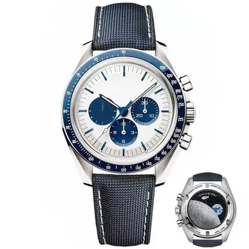 Оригинален кварцов часовник за мъже с 6 на контакти от неръждаема Стомана, Луксозни и висококачествени часовници С светящимся хронограф, мъжки луксозни часовници на най-високо качество