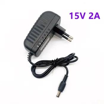 1бр високо качество 15V2A AC 100V-240V Конвертор Адаптер dc 15V 2A 2000mA Източник на Захранване EU US Plug Plug 5.5 mm x 2,1-2,5 мм